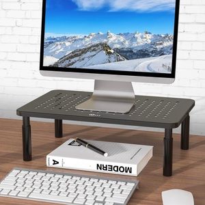 Monitor Stand Riser Adjustable Laptop Stand 3 Heights Underneath Storage
